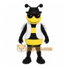 Yellow Black Bee With Sunglasses Mascot Costume Yellow Black Bee With Sunglasses Mascot Costume