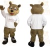 Brown White Bear Mascot Costume