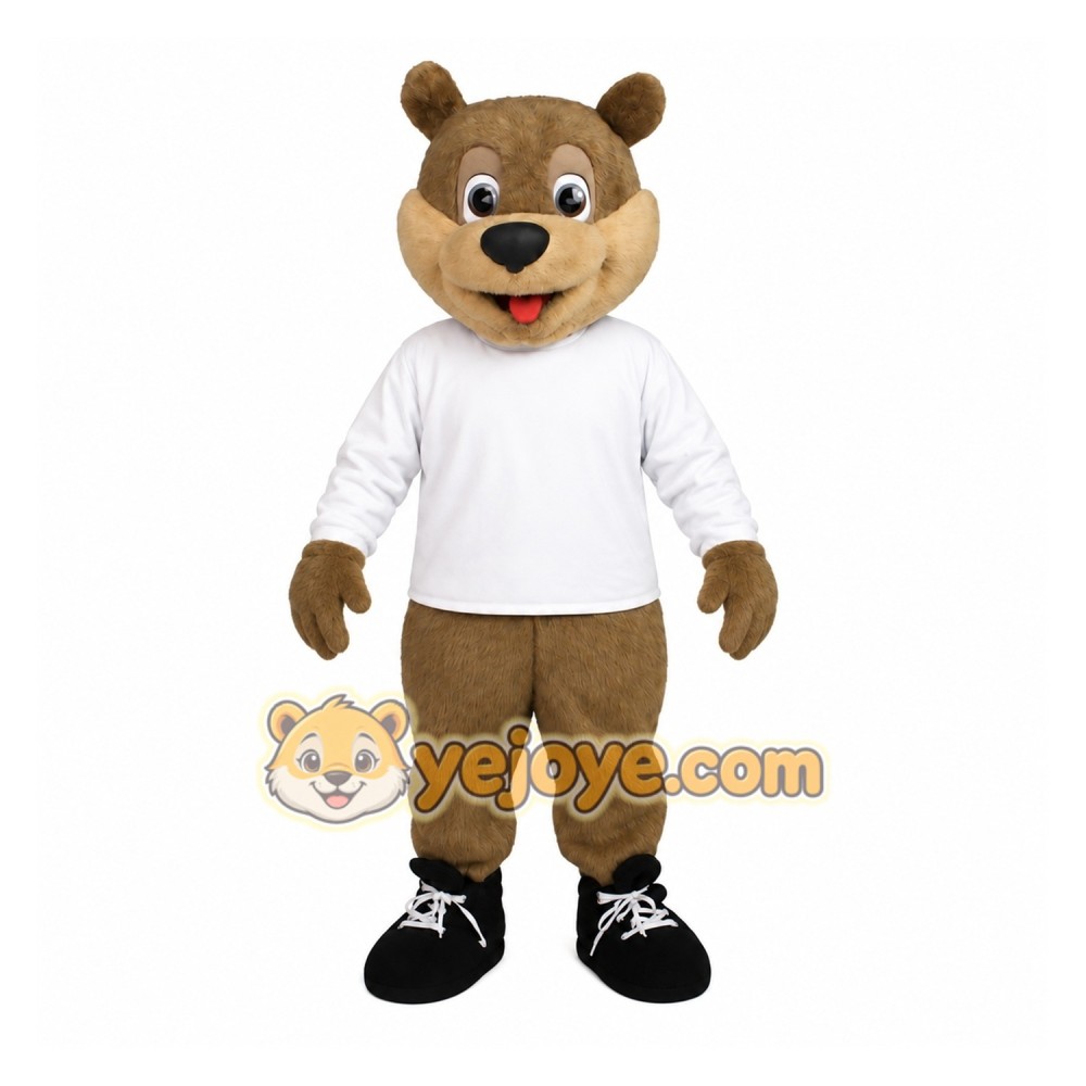 Brown White Bear Mascot Costume Brown White Bear Mascot Costume