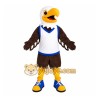Brown White Yellow Blue Eagle Mascot Costume