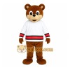 Brown White Hockey Bear Mascot Costume Brown White Hockey Bear Mascot Costume