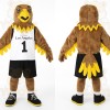 Brown Yellow Eagle Mascot Costume