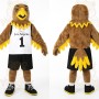 Brown Yellow Eagle Mascot Costume