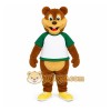 Brown Green White Bear Mascot Costume Brown Green White Bear Mascot Costume