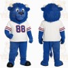Blue White Buffalo Mascot Costume