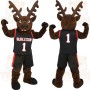Brown Black Deer Basketball Mascot Costume