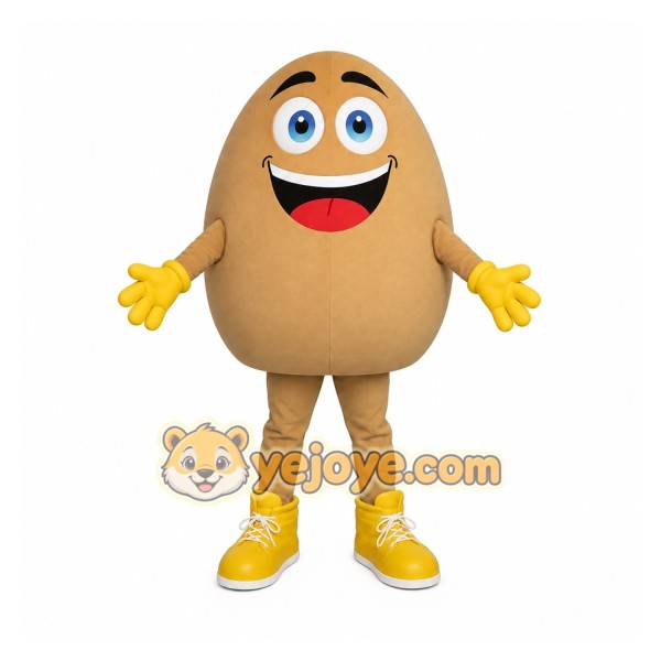 Brown Yellow Potato Character Mascot Costume