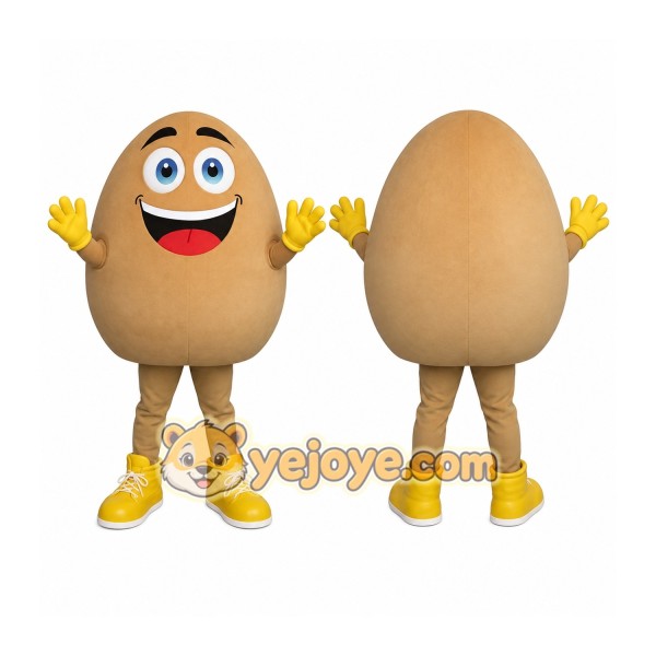 Brown Yellow Potato Character Mascot Costume
