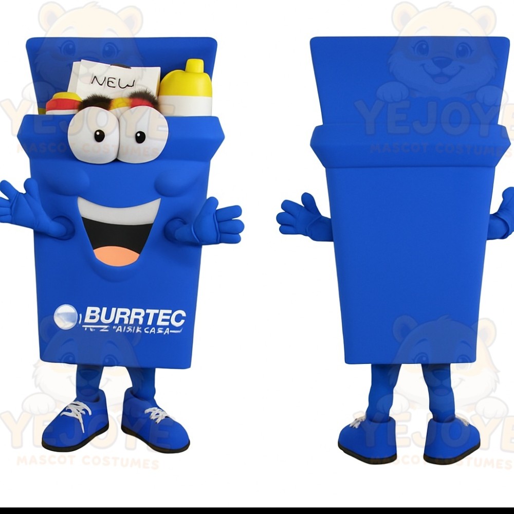 Blue Recycling Bin Mascot Costume