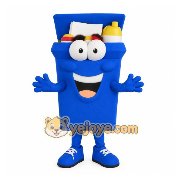 Blue Recycling Bin Mascot Costume