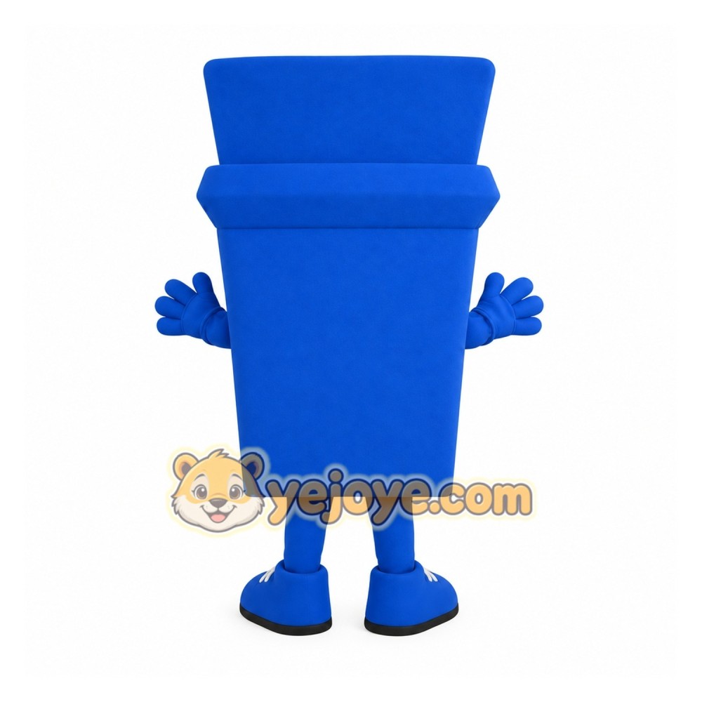 Blue Recycling Bin Mascot Costume Blue Recycling Bin Mascot Costume