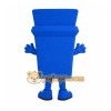 Blue Recycling Bin Mascot Costume Blue Recycling Bin Mascot Costume