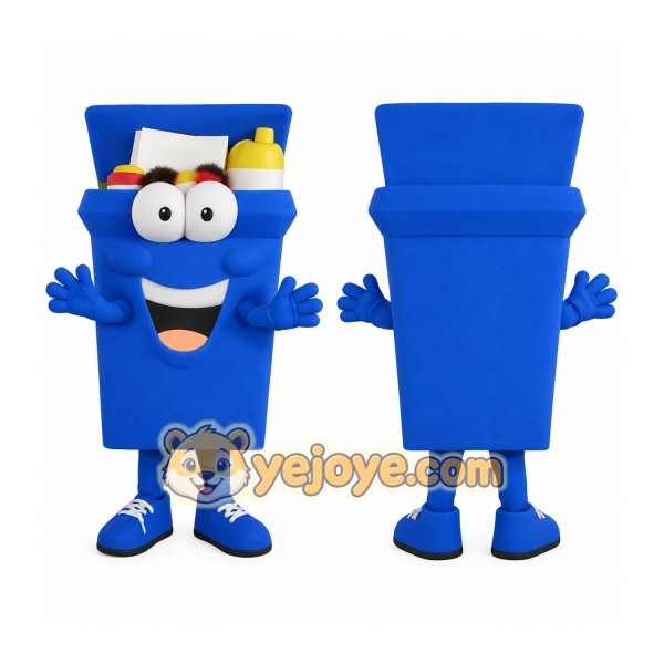 Blue Recycling Bin Mascot Costume
