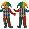 Yellow Green Red Blue Jester Mascot Costume