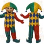 Yellow Green Red Blue Jester Mascot Costume