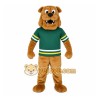 Brown Green Yellow Bulldog Mascot Costume