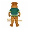Brown Green Yellow Bulldog Mascot Costume