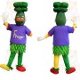 Green Purple Broccoli Vegetable Mascot Costume