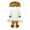 Brown White Doctor Dog Mascot Costume