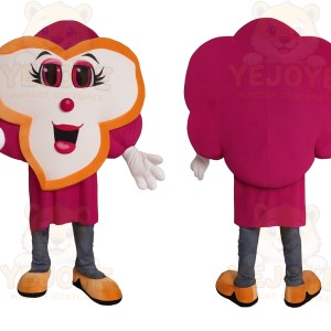 Magenta Orange White Flower Mascot Costume