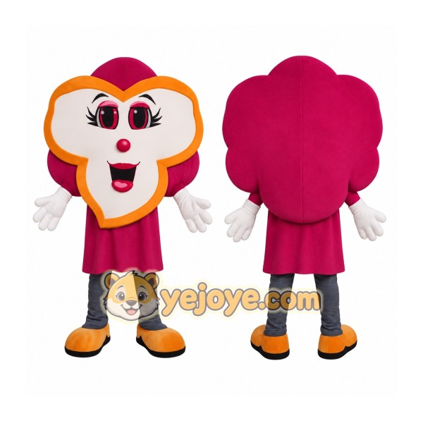 Magenta Orange White Flower Mascot Costume
