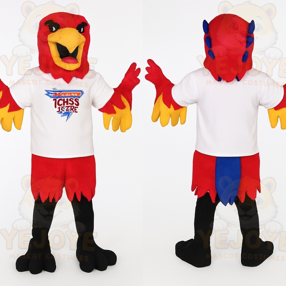Red Yellow Blue Eagle Mascot Costume