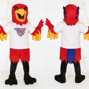 Red Yellow Blue Eagle Mascot Costume