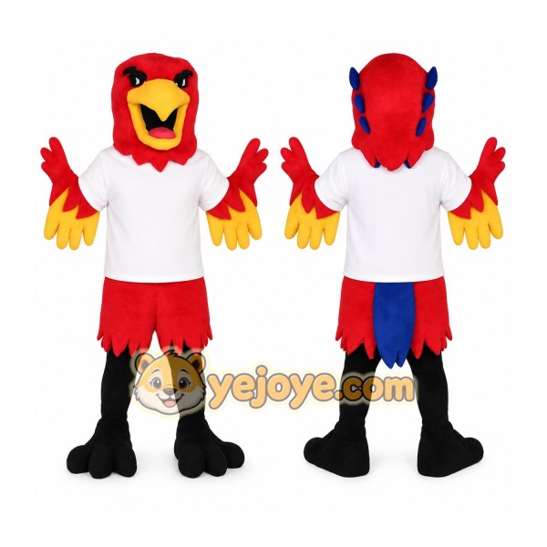 Red Yellow Blue Eagle Mascot Costume