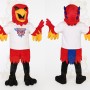 Red Yellow Blue Eagle Mascot Costume