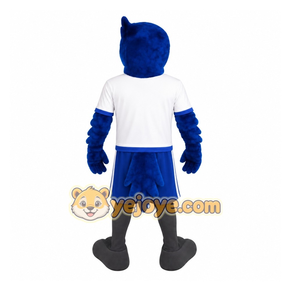 Royal Blue White Gray Blue Jay Mascot Costume
