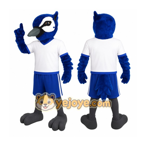 Royal Blue White Gray Blue Jay Mascot Costume