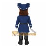 Navy Blue Bearded Pirate Mascot Costume Navy Blue Bearded Pirate Mascot Costume