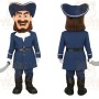 Navy Blue Bearded Pirate Mascot Costume
