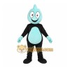 Light Blue Black Gas Flame Mascot Costume Light Blue Black Gas Flame Mascot Costume