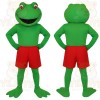 Green Frog With Red Shorts Mascot Costume