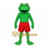 Green Frog With Red Shorts Mascot Costume Green Frog With Red Shorts Mascot Costume