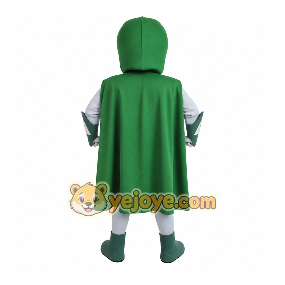 Green Gray Superhero Man Mascot Costume Green Gray Superhero Man Mascot Costume