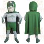 Green Gray Superhero Man Mascot Costume