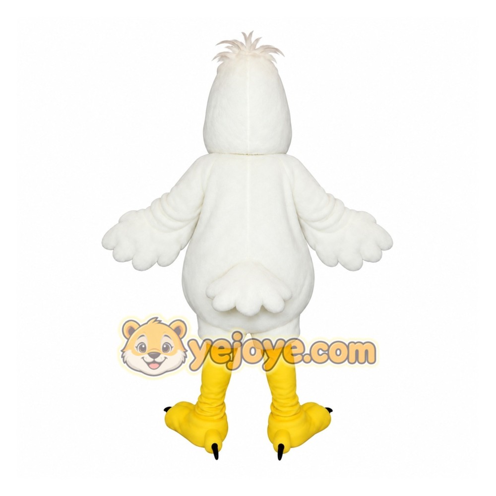 White Yellow Chicken Mascot Costume White Yellow Chicken Mascot Costume