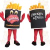 Black Yellow Red French Fries Mascot Costume