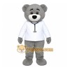 Gray White Doctor Bear Mascot Costume Gray White Doctor Bear Mascot Costume