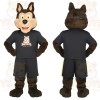 Dark Brown Cream Wolf Mascot Costume