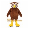 Brown White Yellow Owl Mascot Costume