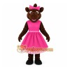Brown Pink Moose Mascot Costume Brown Pink Moose Mascot Costume