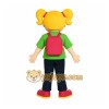 Green Pink Blonde Schoolgirl Mascot Costume Green Pink Blonde Schoolgirl Mascot Costume