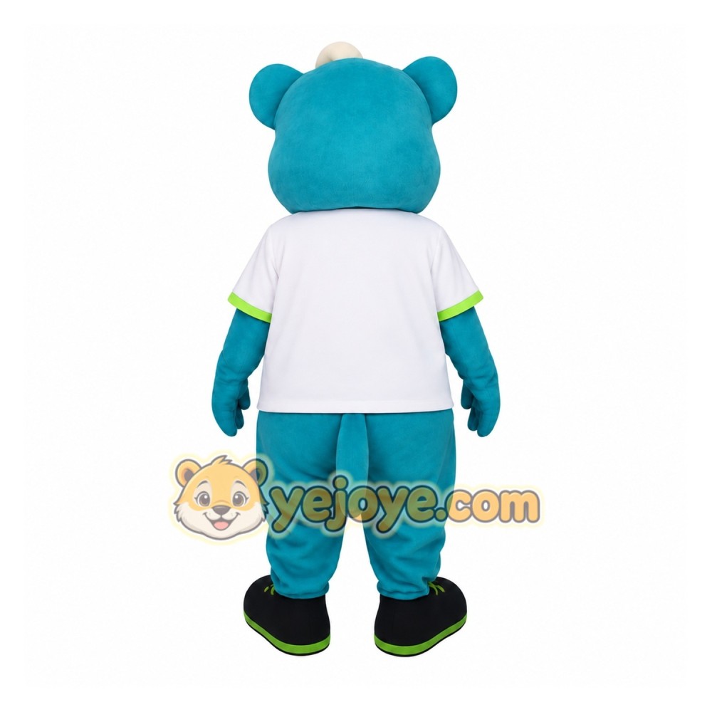Turquoise White Bear Mascot Costume