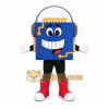 Blue Orange Computer Chip Mascot Costume Blue Orange Computer Chip Mascot Costume