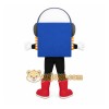 Blue Orange Computer Chip Mascot Costume Blue Orange Computer Chip Mascot Costume