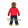 Brown Dog Red Blue Yellow Mascot Costume