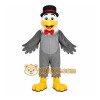 Gray Yellow Gentleman Eagle Mascot Costume Gray Yellow Gentleman Eagle Mascot Costume